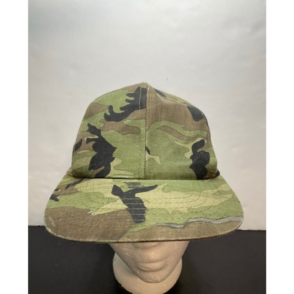 Sportsman hat cap 7 1/2" trucker mesh snap back camo green